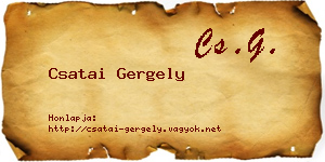 Csatai Gergely névjegykártya