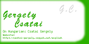 gergely csatai business card
